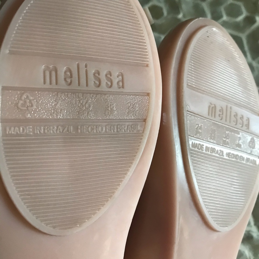 Melissa UltraGirl Bow II jelly peep-toe jelly flat - Picture 9 of 12